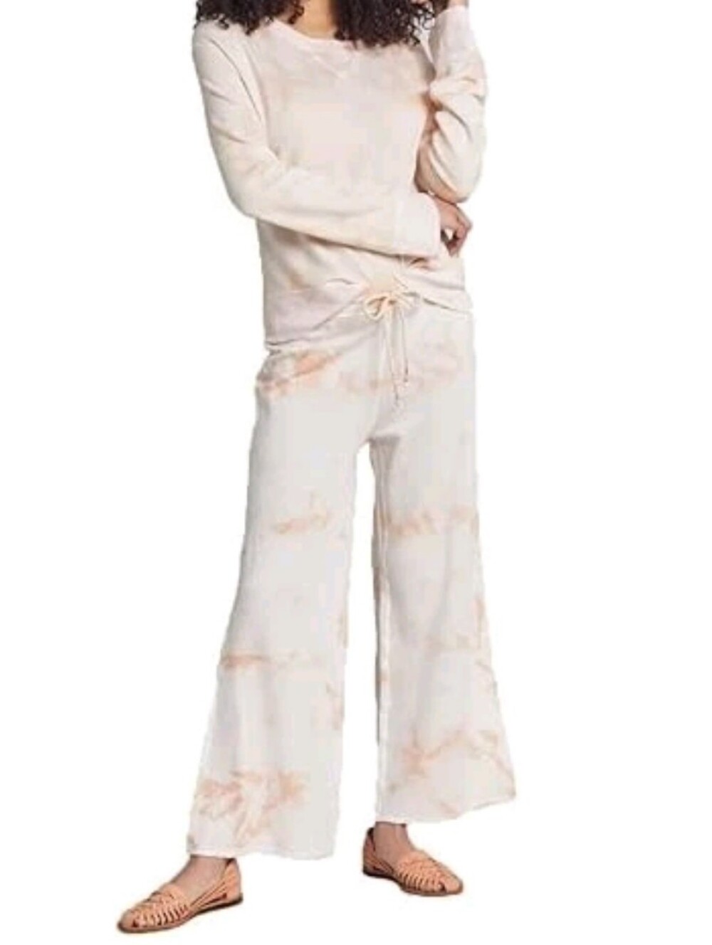Faherty Cozy Cream Tie-Dye - Wide Leg Pants